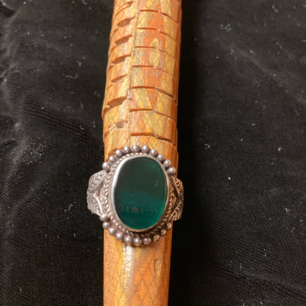 Beautiful stone and silver ring